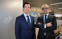 ep el director de pymes negocios y productos de empresa de unicaja santiago casanova izquierda y el