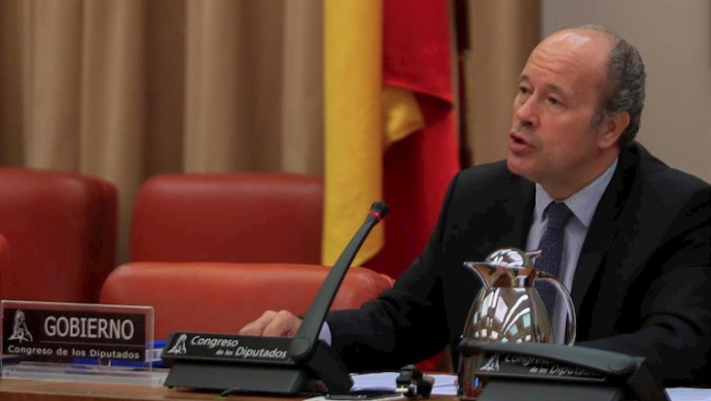 El ministro de Justicia, Juan Carlos Campo, durante su comparecencia ante la Comisión de Justicia del Congreso de los Diputados para explicar las medidas diseñadas con el fin de evitar el colapso de los juzgados tras el estado de alarma, en Madrid (Españ | Pool ep el ministro de justicia juan carlos campo durante su comparecencia ante la comision de justicia