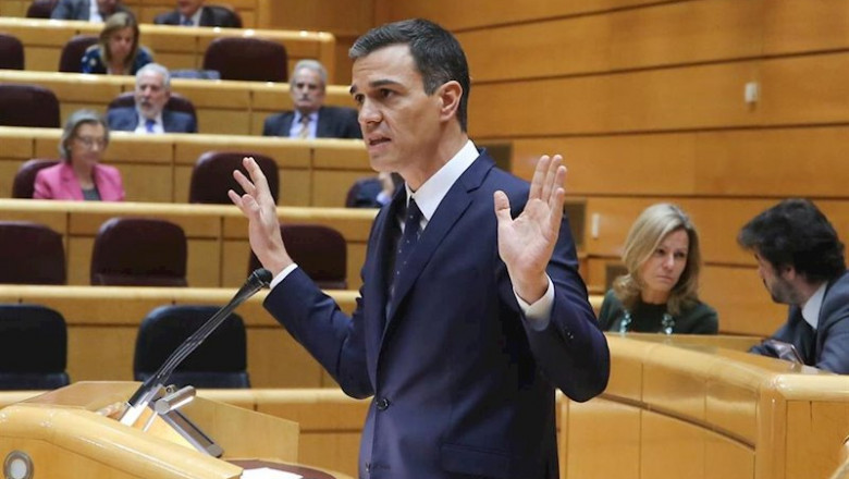 ep el presidente del gobierno pedro sanchez durante el pleno en el senado