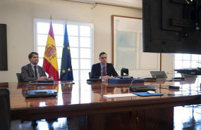 ep el presidente del gobierno pedro sanchez durante la videoconferencia con los miembros del g20 el
