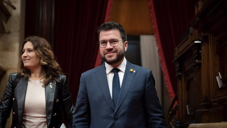 ep la consellera de la presidencia laura vilagr y el presidente de la generalitat pere aragons ep la consellera de la presidencia laura vilagr y el presidente de la generalitat pere aragons