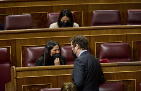 ep la diputada de vox mireia borrs y el portavoz de vox en el congreso ivan espinosa de los monteros