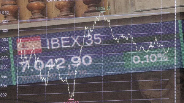 ep valores en los paneles del palacio de la bolsa en madrid espana a 16 de septiembre de 2020