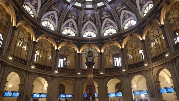 ep vista general del palacio de la bolsa a 14 de marzo de 2022 en madrid espana