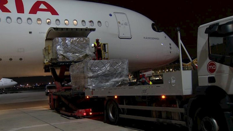 Vuelo de Iberia con 20 toneladas de productos sanitarios del corredor aéreo con China | EUROPA PRESS ep vuelo de iberia con 20 toneladas de productos sanitarios del corredor aereo con china