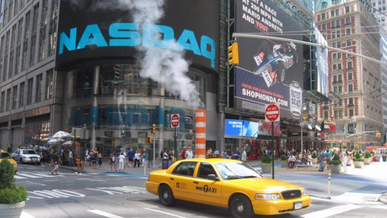 EUROPA PRESS - Archivo ep archivo cartel del nasdaq en times square nueva york