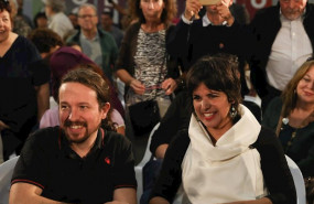 ep el candidato de unidas podemos a la presidencia del gobierno pablo iglesias junto a la