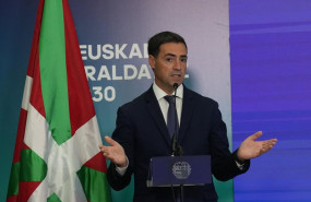 ep el lehendakari imanol pradales interviene durante la clausura del acto de presentacion de euskadi