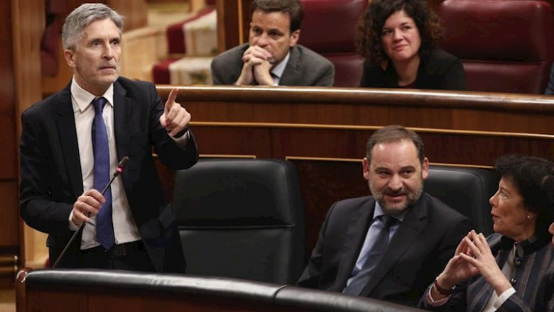 ep el ministro del interior fernando grande -marlaska durante la primera sesion de control al