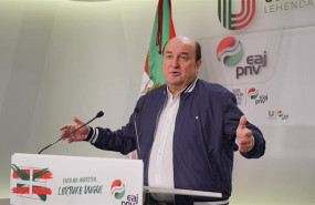 ep el presidente del ebb del pnv andoni ortuzar presenta el manifiesto cin motivo del aberri eguna