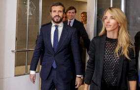 ep el presidente del partido popular pablo casado 1i se dirige a ofrecer una rueda de prensa