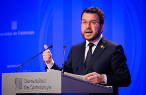 ep el vicepresidente y consejero de economia y hacienda de la generalitat pere aragones en rueda de