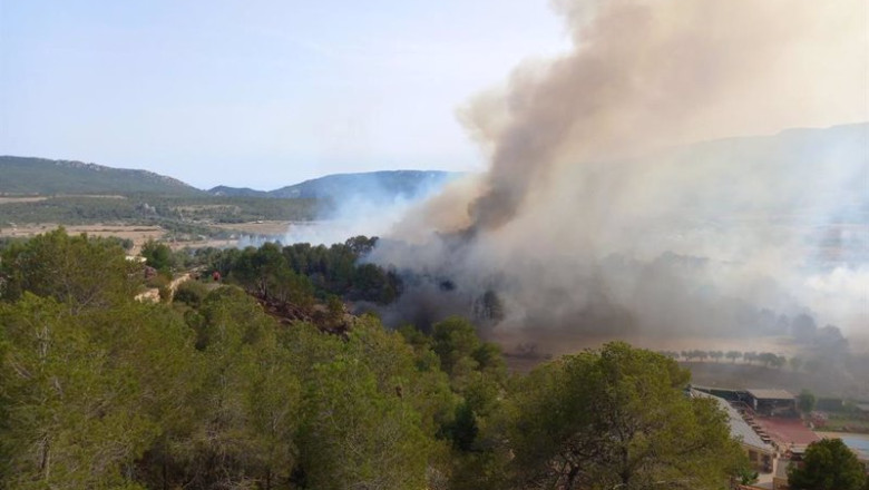 ep imagen del incendio de montblanc tarragona ep imagen del incendio de montblanc tarragona