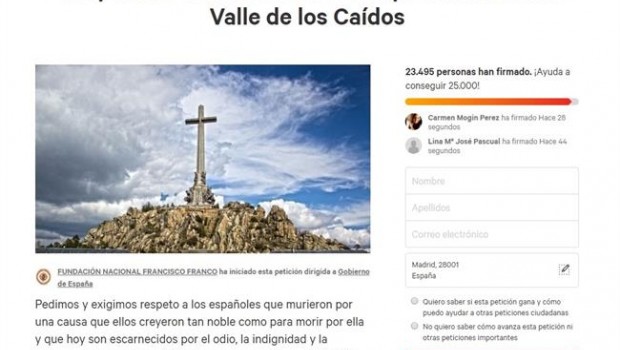 ep la fundacion francisco franco pide la no profanacion del vallelos caidos