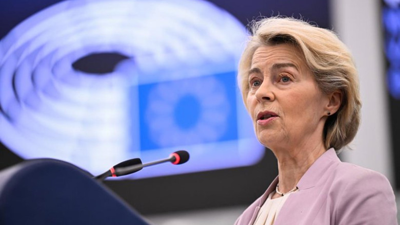 La presidenta de la Comisión Europea, Ursula von der Leyen | LAURIE DIEFFEMBACQ /PARLAMENTO EUROPEO ep la presidenta de la comision europea ursula von der leyen en su intervencion durante un debate en