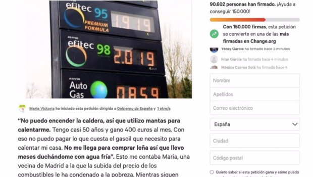 ep peticion de changeorg por la reduccion de los impuestos a los carburantes