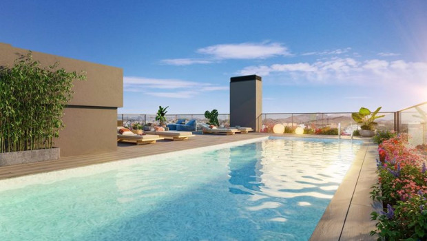 ep piscina en la cubierta de gaudia la primera promocion que lanza aedas homes en la region de