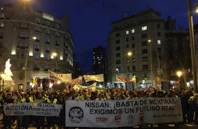ep unos 1300 trabajadores de nissan se concentran en barcelona para exigir un plan industrial