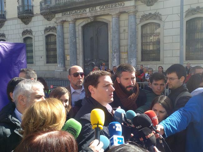 A.Rivera en declaraciones a medios antes de la marcha de SCC | EUROPA PRESS ep ariveradeclaracionesmediosdemarchascc