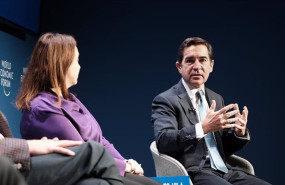 ep el presidente de bbva carlos torres durante su intervencion en el foro de davos organizado por el