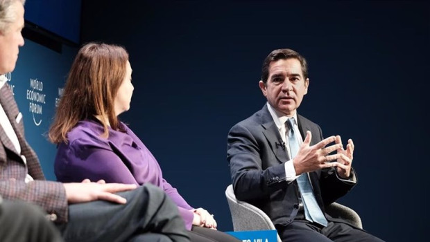 ep el presidente de bbva carlos torres durante su intervencion en el foro de davos organizado por el