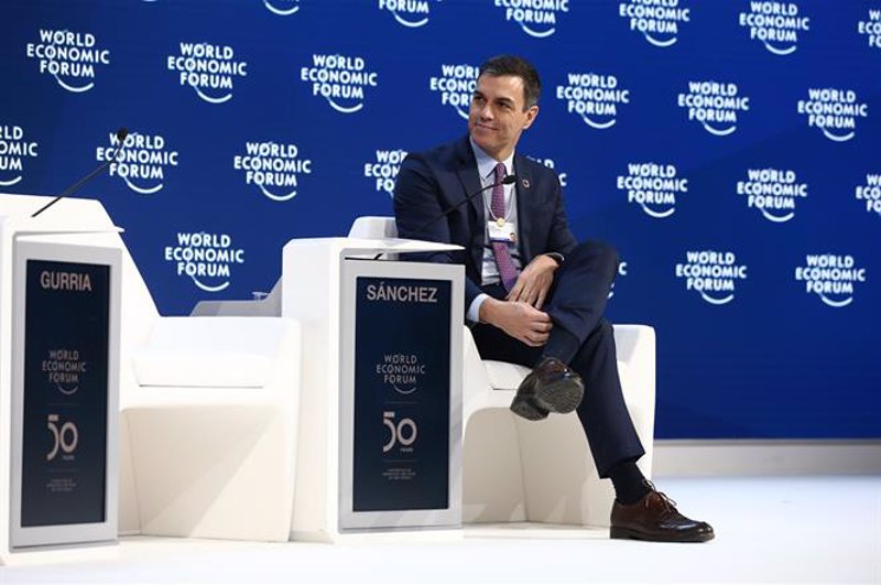 Sánchez, Merkel, Von der Leyen y Macron, entre los oradores de Davos 2021