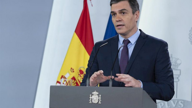 ep el presidente del gobierno pedro sanchez durante una rueda de prensa en moncloa