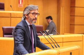 ep el presidente del pp de alava y senador inaki oyarzabal durante una comparecencia en la camara