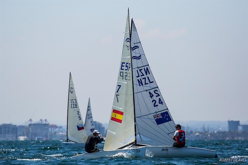 ep el regatista espanol alex muscat durante el campeonato del mundo de la clase finn