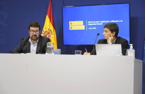 ep el secretario de estado de empleo joaquin perez rey dcha y el de seguridad social borja suarez en