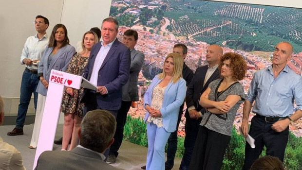 ep el secretario general del psoe a juan espadas en rueda de prensa en la sede del psoe a junto a
