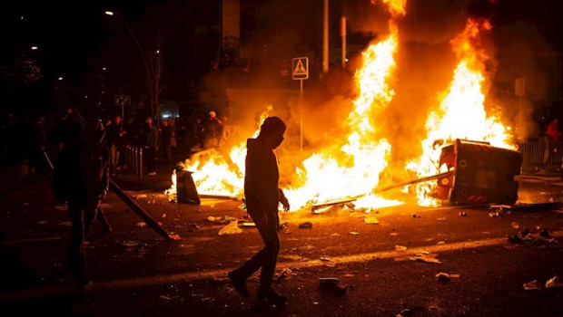 ep incidentes tras la manifestacion convocada por tsunami democratic por el partido entre el fc