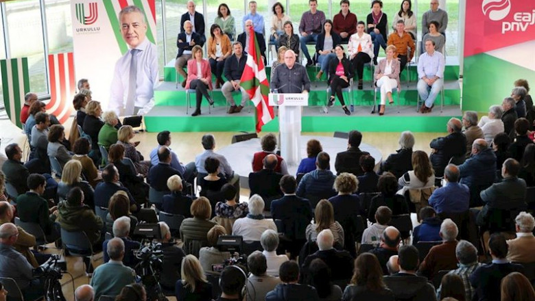Joseba Egibar interviene en la presentación de los candidatos del PNV de Gipuzkoa a las elecciones del 5A | PNV ep joseba egibar interviene en la presentacion de los candidatos del pnv de gipuzkoa a las