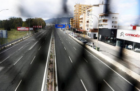 ep la autovia del mediterraneo o a-7 en malaga sin trafico por el decreto de estado de alarma por el
