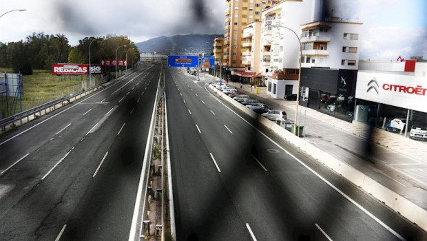 ep la autovia del mediterraneo o a-7 en malaga sin trafico por el decreto de estado de alarma por el