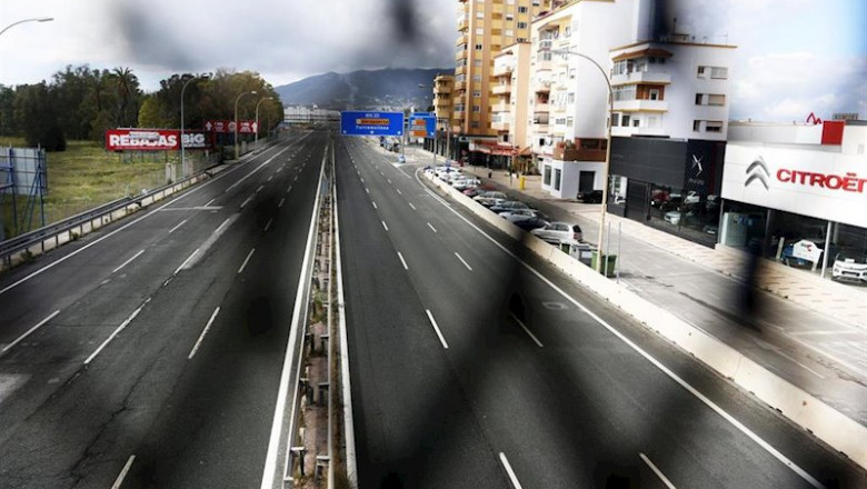 ep la autovia del mediterraneo o a-7 en malaga sin trafico por el decreto de estado de alarma por el