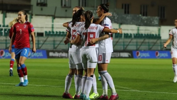 ep la seleccion espanola femenina de futbol en el partido ante la republica checa de clasificacion