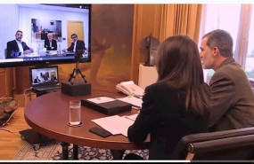 ep videoconferencia de los reyes con el presidente de mercadona juan roig