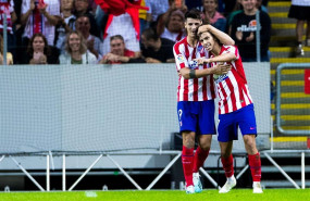 ep 10 august 2019 sweden stockholm atletico madrids joao felix r celebrates scoring his sides second