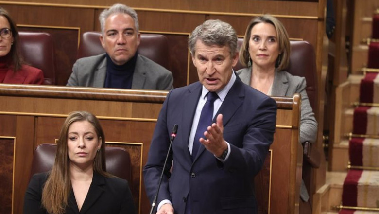 ep archivo   el presidente del partido popular alberto nunez feijoo durante una sesion de control al