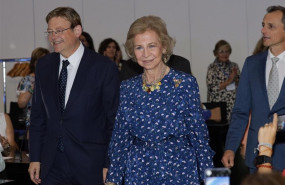 ep el presidente de la comunidad valenciana ximo puig la reina emerita dona sofia y el ministro de