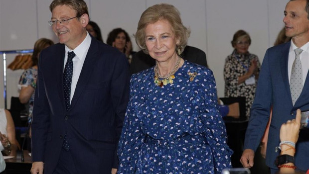 ep el presidente de la comunidad valenciana ximo puig la reina emerita dona sofia y el ministro de