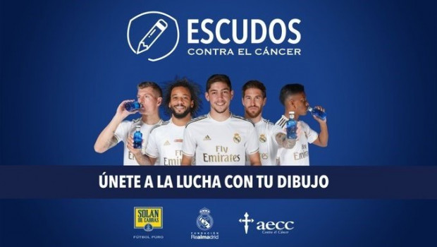 ep el real madrid y solan de cabras presentan la campana escudos contra el cancer