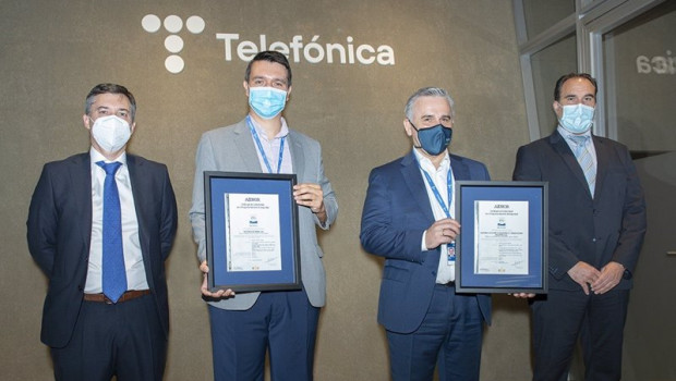 ep entrega de los certificados en ens de aenor a telefonica espana