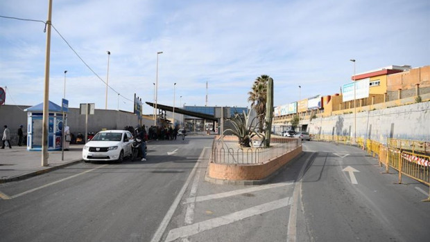 ep frontera del tarajal que separa ceuta de marruecos y que desde hoy viernes 13 de marzo