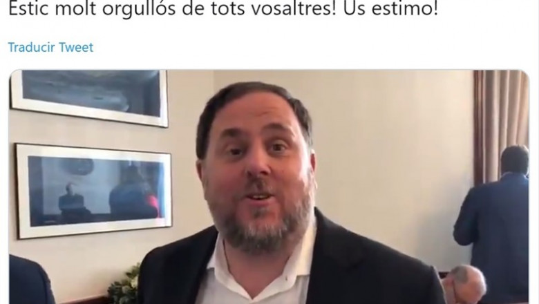 Junqueras graba un vídeo en el Congreso y lo difunde en redes sociales, pese a las restricciones del Supremo | ERC TWTTER ep junqueras grabavideocongresolo difunderedes sociales peselas restriccionessupremo