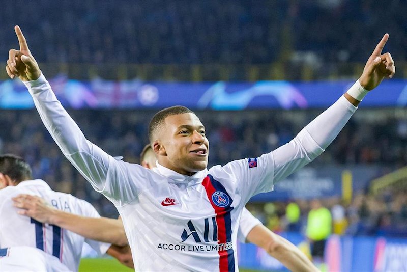 ep kylian mbappe celebra un gol con el psg