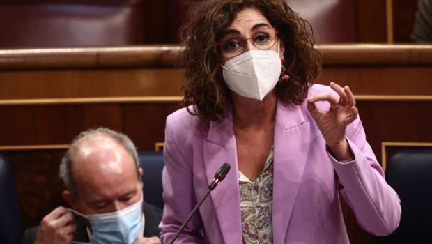 ep la ministra de hacienda y portavoz del gobierno maria jesus montero interviene en una sesion de