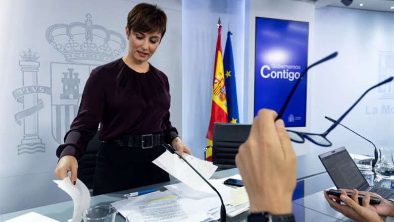 ep la ministra de politica territorial y portavoz del gobierno de espana isabel rodriguez atiende a