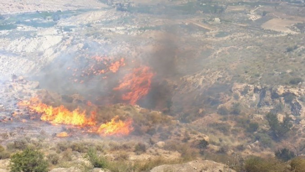ep llamas en el incendio forestal de terque almeria
